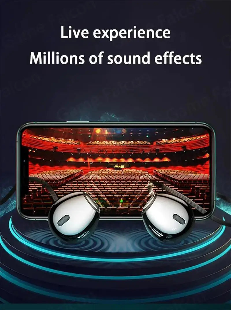 Type C&3.5mm Headphones HiFi Bass Stereo Volume Control Headset In HD Mic Wired Earbuds For iPhone15-17/Samsung Series Earphones