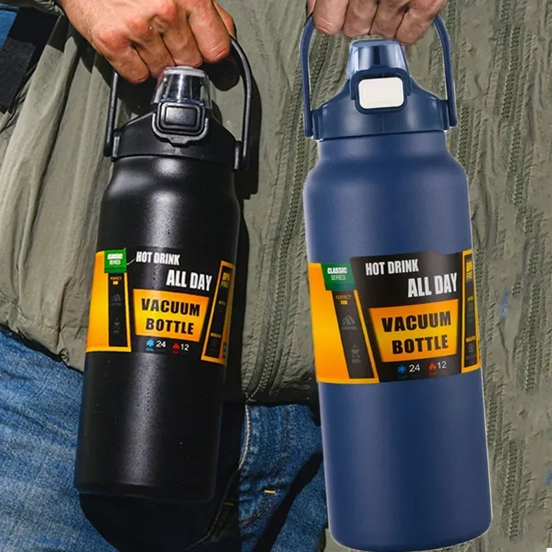 Thermos Vacuum Stainless Cup Thermal Cold Hot Insulated Stainless Steel Water Bottle with Straw Water Bottles