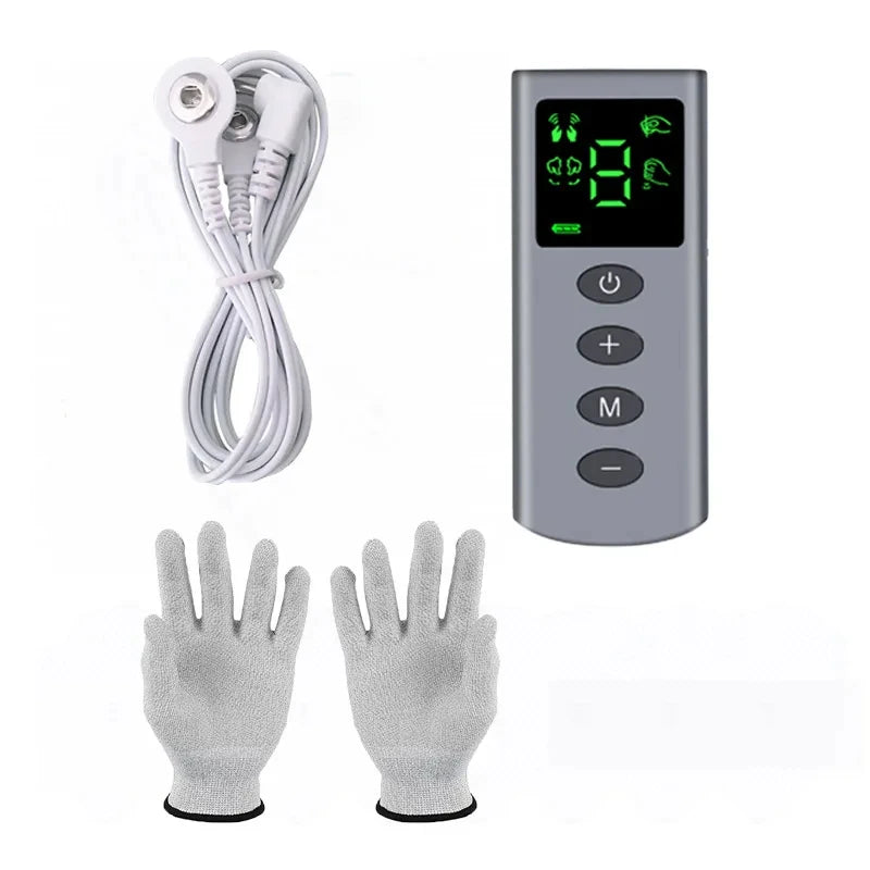 Hot Sale TENS/EMS Massage Gloves 4 Mode Palm Muscle Stimulator Portable Beauty Physiotherapy Handheld Pain Relief Massager Glove