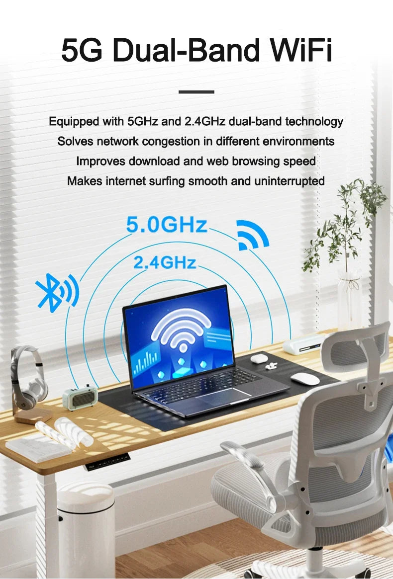 High Speed Business Gaming Laptop 32GB Large Memory 2TB Big SSD Smooth Running Daily Use Computer