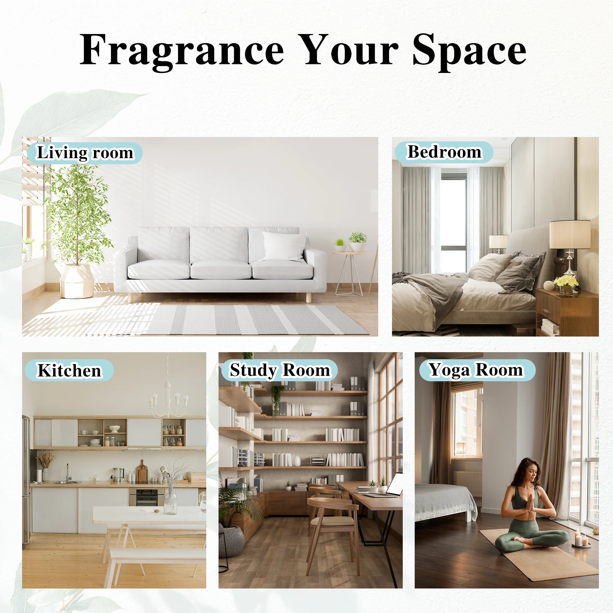 EUQEE 1PCS Essential Oil For Humidifier,Diffuser,Candle Making-10ml/30ml/100ml Lavender Vanilla Rose Aromatherapy Essential Oils
