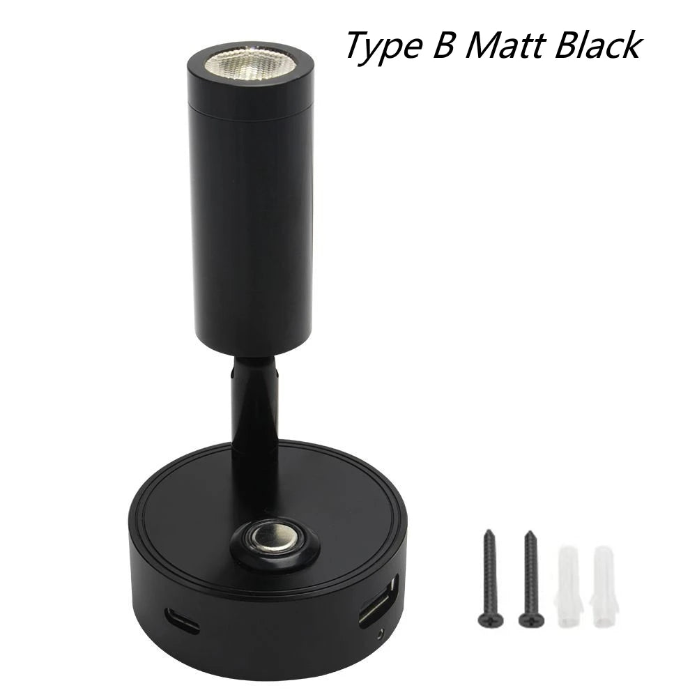 Tokili 12/24V Dimmable LED Spotlight w/ Touch Dimmer & Dual USB Ports, Reading Light for RV, Truck, Marine, Trailer, Off-Road