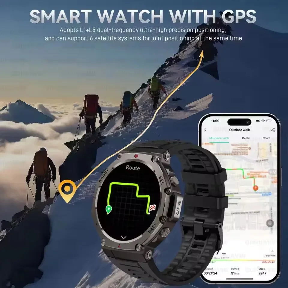 Original T-Rex 3 2025 For Amazfit Military gps smartwatc Built-in Compass Altimeter 10ATM Waterproof Sports Smartwatch Men Women