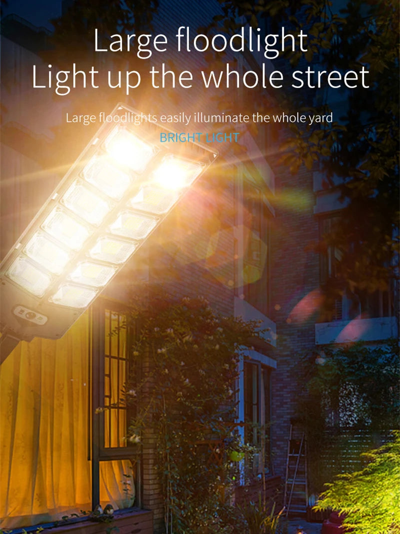 20000 Lumens Solar Lights Outdoor IP65 Waterproof LED Street Wall Lamp With PIR Motion Sensor Sunlight for Garden Yard Street