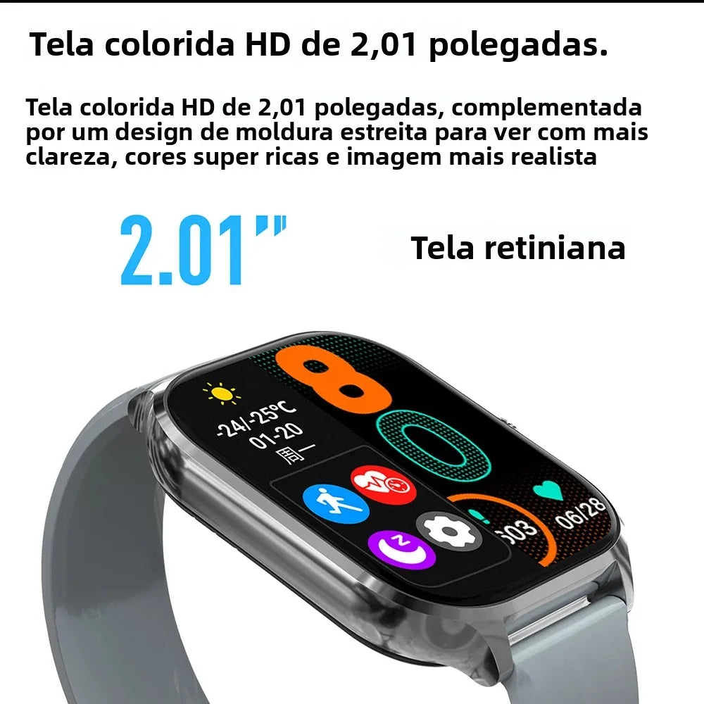 NEW 2.01'' Smartwatch Fitness Tracker Clock Sports Smartband Blood Pressure Monitor Smart Watches for Men Women IOS Android 2026