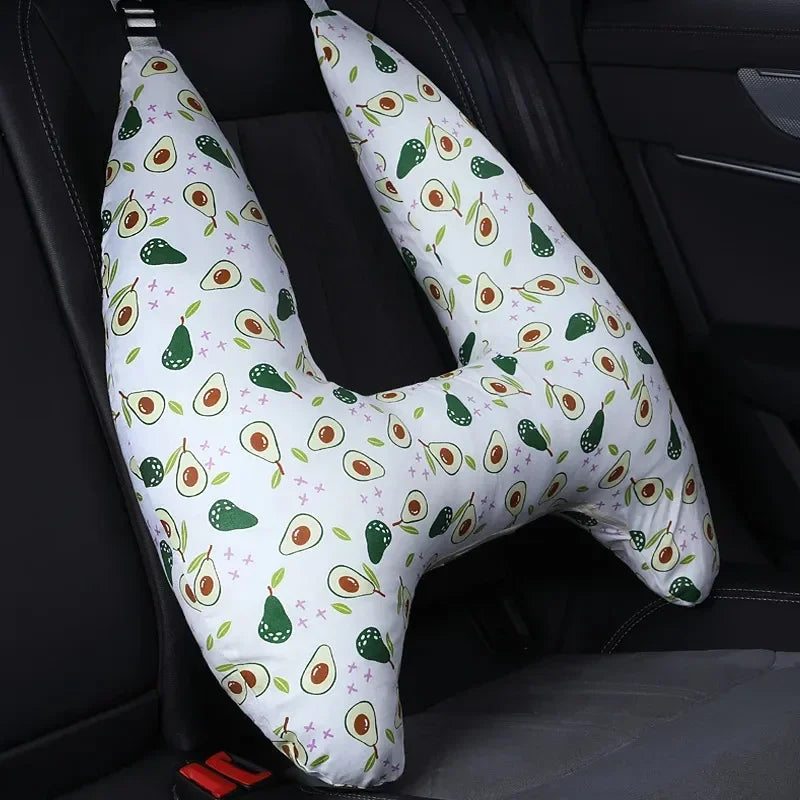 Cute Animal Pattern Kid Neck Head Support, U-Shape Children Travel Pillow Cushion for Car Seat, Safety Neck Pillow for Kids