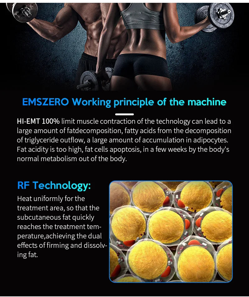 EMS MYOslim Body Sculpt Machine RF Sculpting Electromagnetic Stimulate Body Slimming Machines Muscle Build 6500W 4 5 Handles