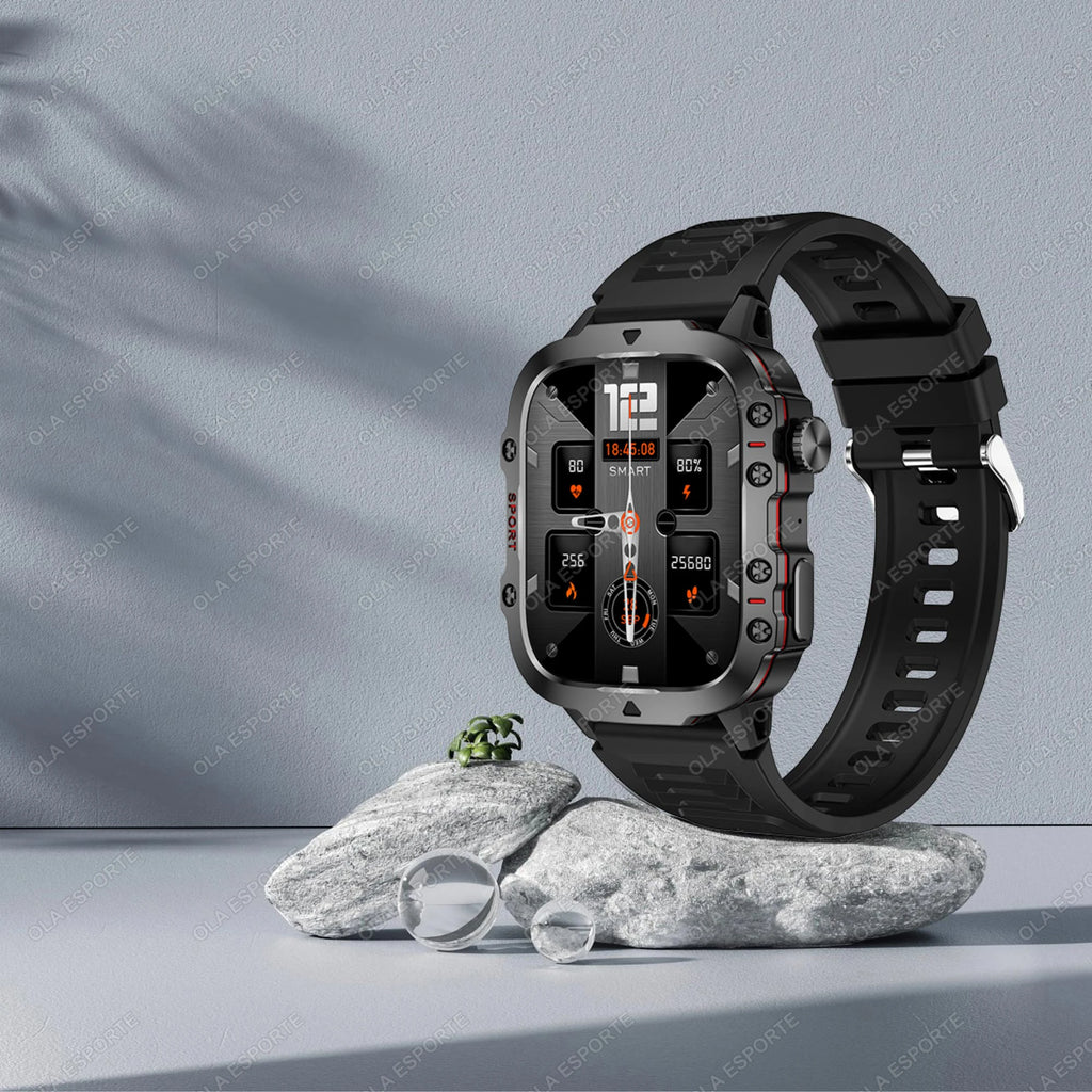 2025 New Rugged Military GPS Smart Watch Men Bluetooth Call Health Monitoring AI Voice Sport Waterproof Smartwatches For Android