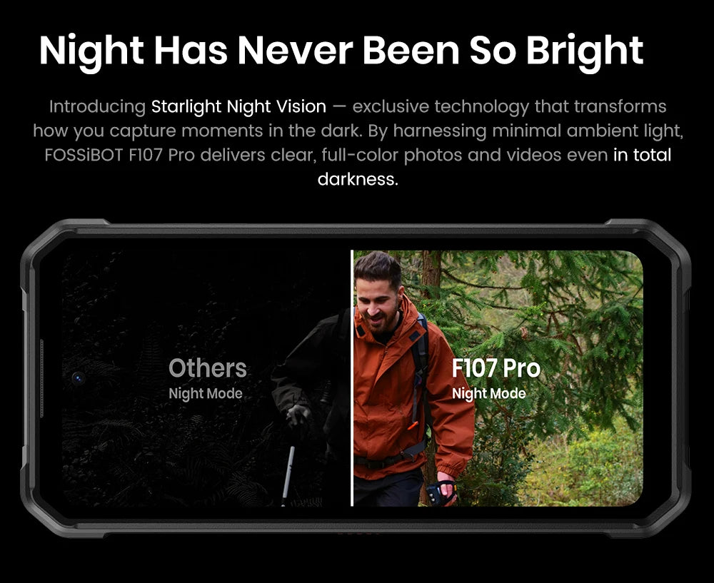 Fossibot Smartphone [F107 Pro 5G] 28000mAh 66W Rugged Mobile Phone 12GB RAM 512GB ROM Android 15 200MP+32MP NFC Dual Flashlights