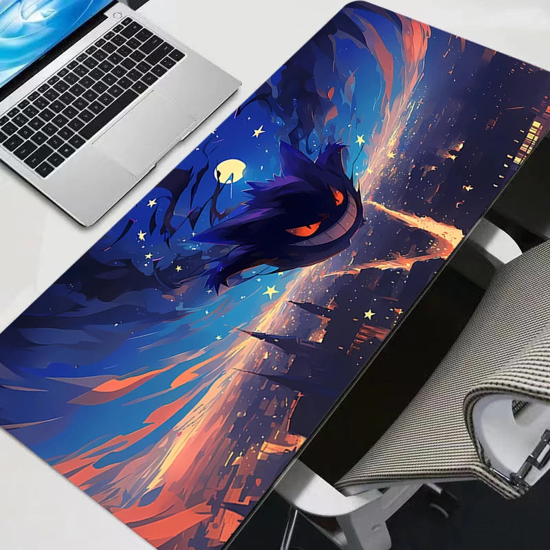 Pokemon Pikachu Gengar Mouse Pad Anime Gamer Large XXL Tablet Varmilo Keyboard Carpet Kawaii Gaming Accessories Mousepad