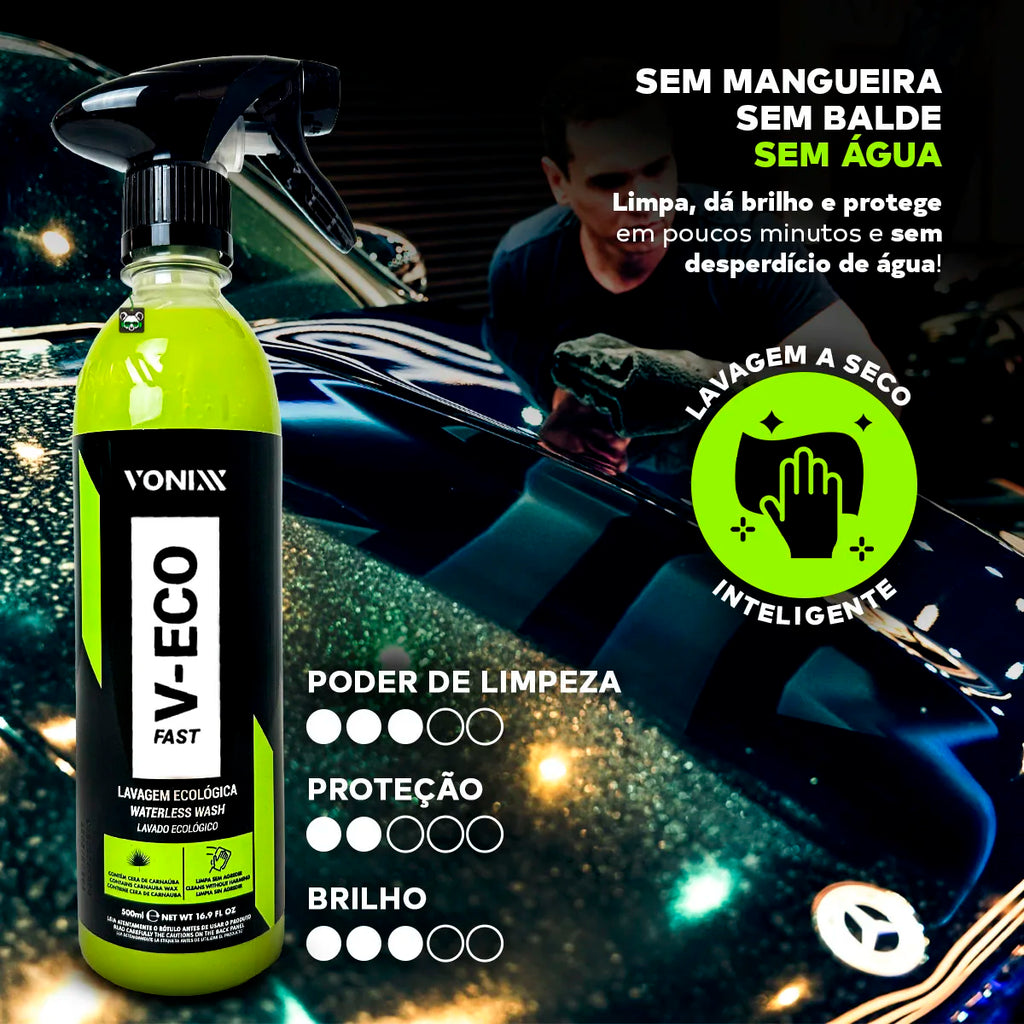 Dry Wash Motorcycle Wax V-Eco Fast Car 500ml Vonixx