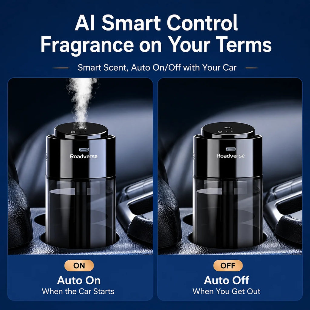 Smart Car Air Freshener Air Purifier Humidifier Fragrance Dispenser Odor Removal Decorations Dual-use Home and In-car