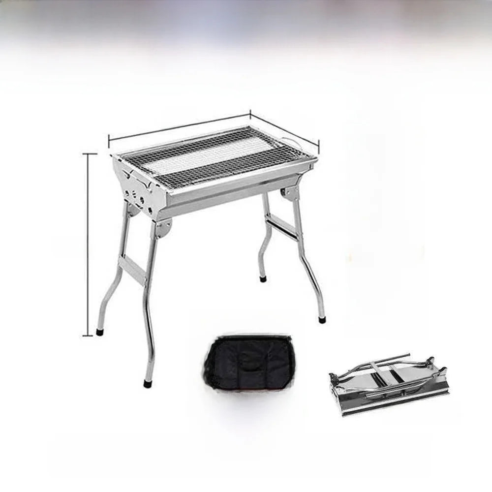 Large Portable Outdoor BBQ Grill Charcoal Grill Cooking Tool for Camping Picnic Garden Home Use Easy to Clean Easy to Carry