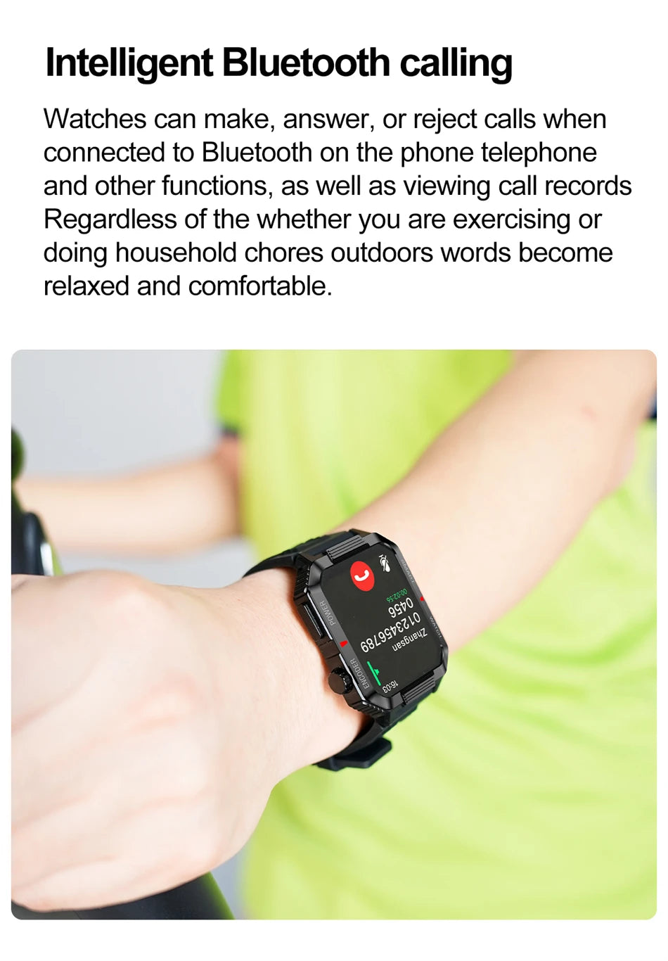 ChiBear NFC GPS Bluetooth Call Smart Watch 1.99'' HD Screen 120+ Sports Fitness Watch Outdoor Weather IP68 Waterproof Smartwatch