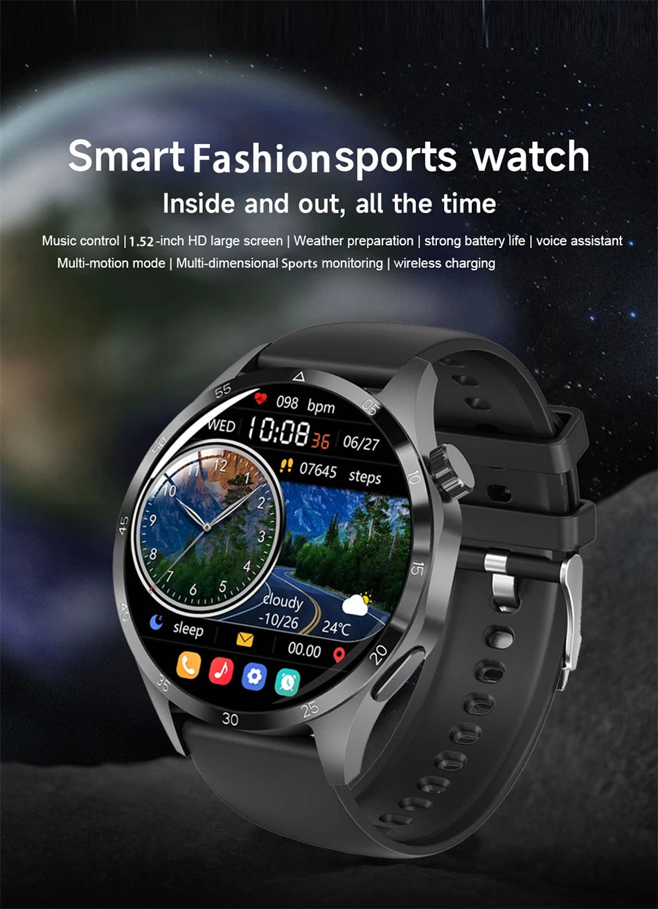 New Bluetooth Call Music Men's Smart Watch GPS Movement records NFC IP68 Waterproof Women Health Monitoring Smart Bracelet Gift
