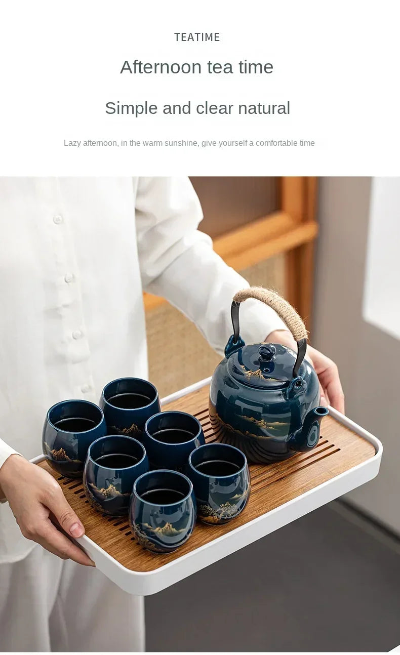 Japanese-style Simple Master Mug Ceramic Tea Bowl Cup Household Jilan Simple Ceramic Large Teacup Tea Set for A Single Cup