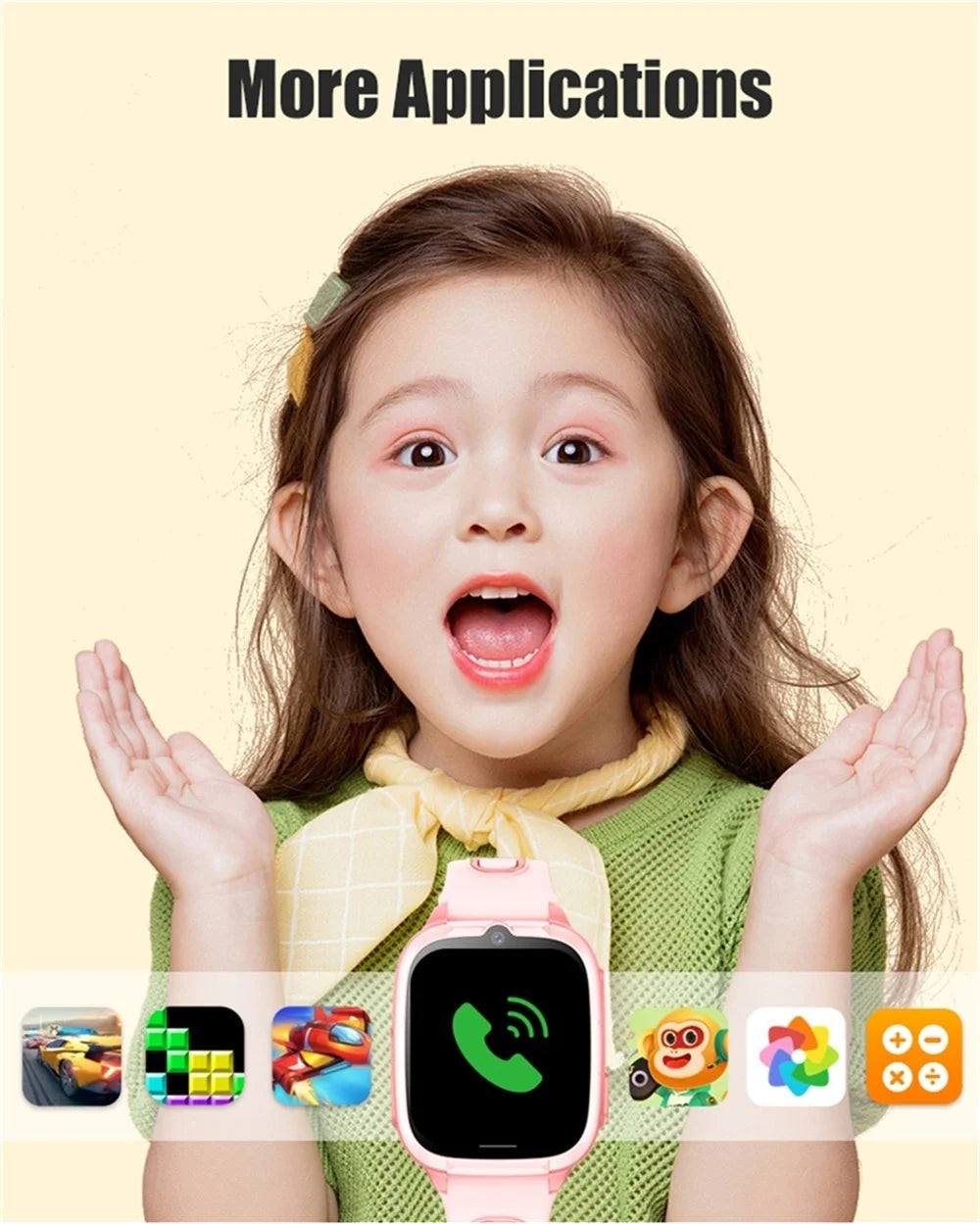696 Kids Smartwatch 4G Network Video Call LBS WIFl Positioning Voice Calls Waterproof Children Smart Watch Calculator Student