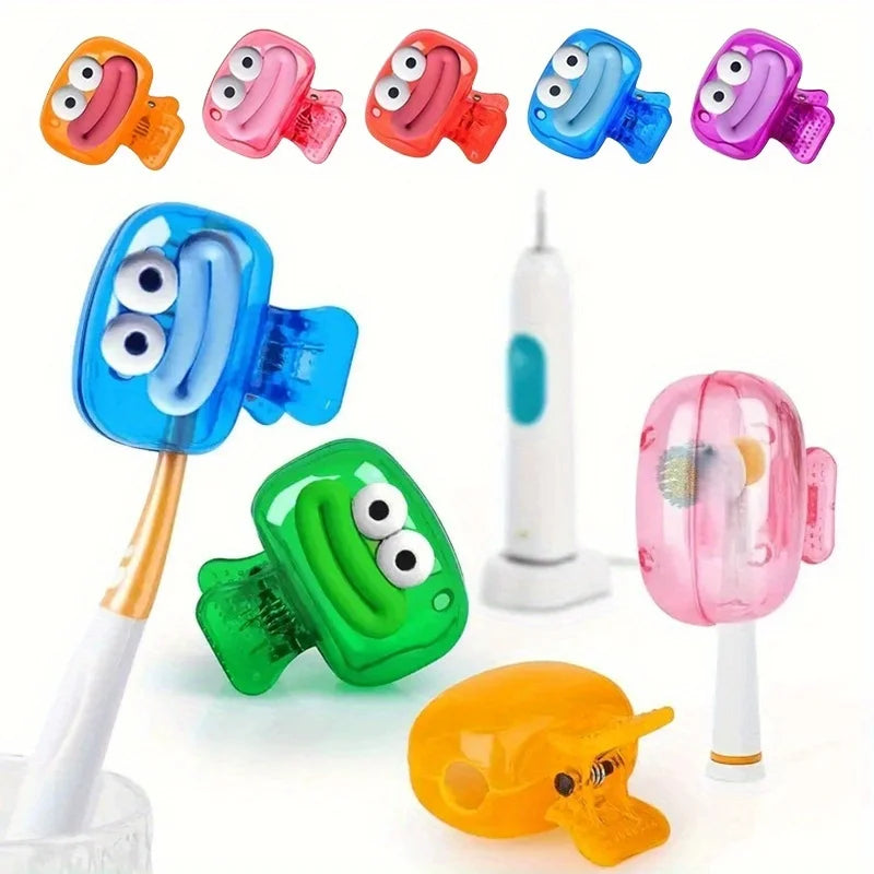 Toothbrush Covers Portable Toothbrush Protector Coverings Clips Tooth Brush Storage Head Cover Cap for Bathroom Home Travel