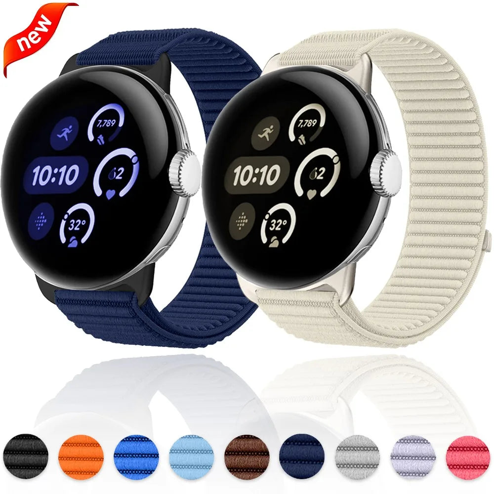Original Nylon Strap for Google Pixel Watch 4 3 45mm 41mm Weave Wristband Correa for Pixel Watch 4 3 2 1 Breathable Accessories