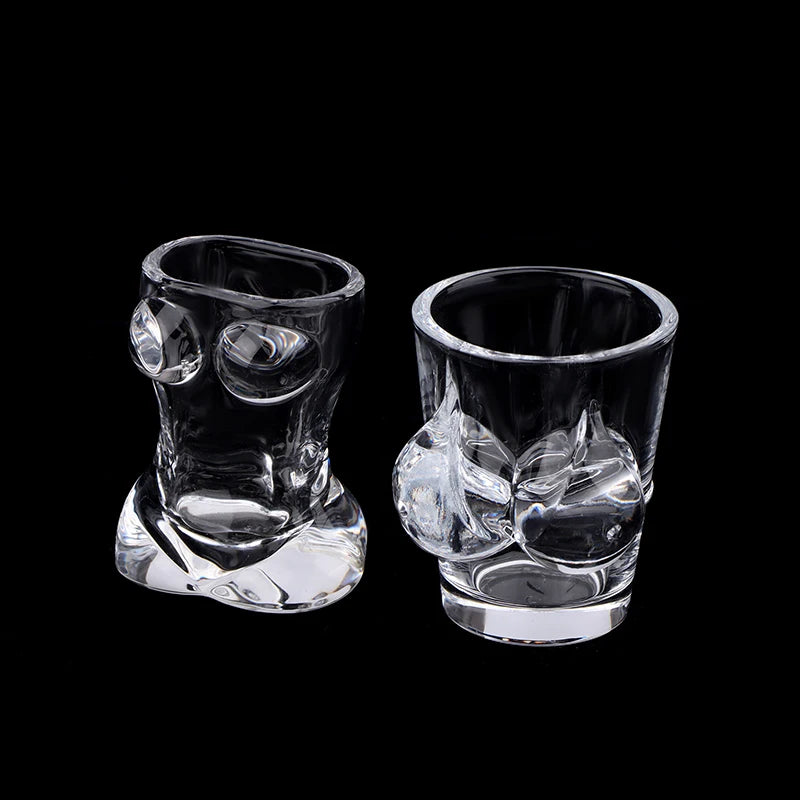 1PC Novelty Body Shaped Glass Beer Cup, Transparent Drinkware for Cocktails and Juices, Funny Wine Glass, Bar and Cafe