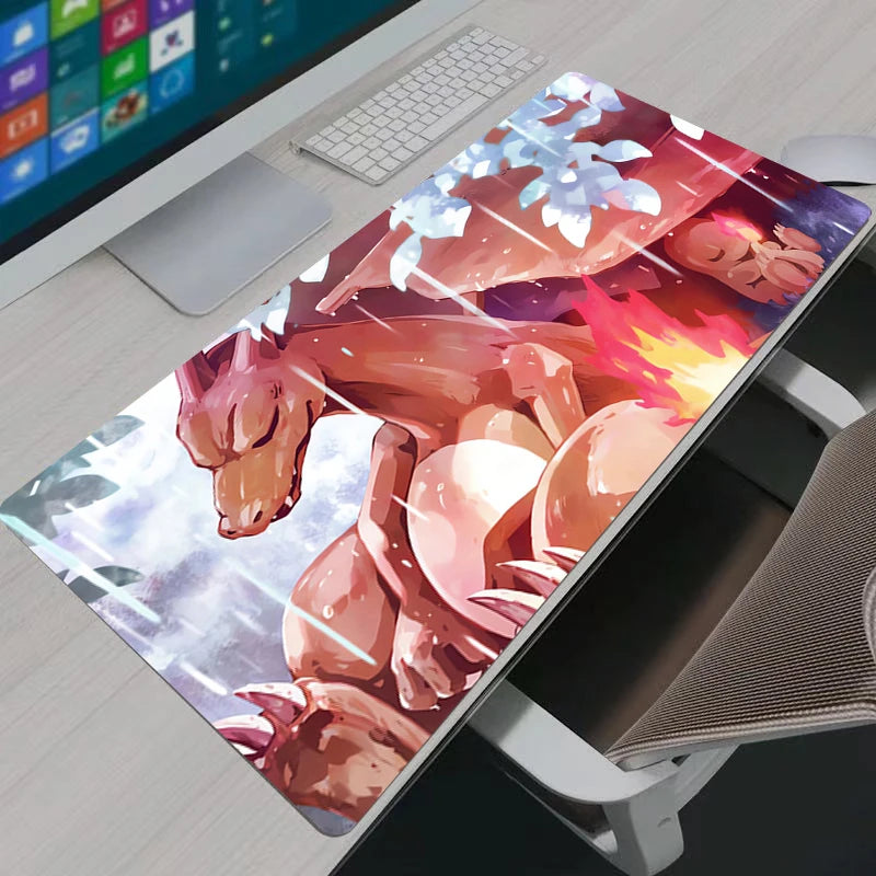 90x40cm Mouse Pad Pokemon Pikachu Gamer Large Computer Notebook Pc Mousepad Carpet Gaming Accessories Keyboard Desk Mat