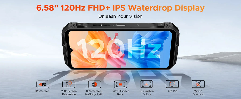 DOOGEE V Max Pro 5G Rugged Phone Dimensity 7050 6.58'' 120Hz 22000mAh Large Battery 12GB+512GB Lighting Effect 5g Smartphone