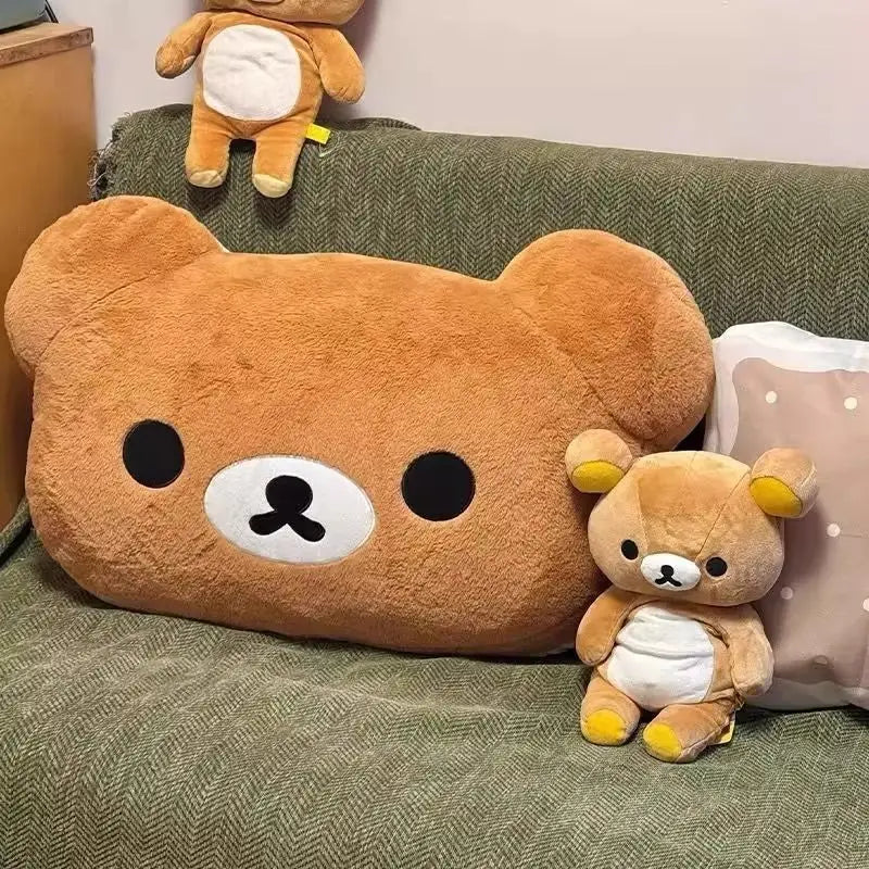 Cute Rilakkuma Plush Warm Hand Pillow Cartoon Bear Peluche Stuffed Toy Soft Cushion Birthday Gift