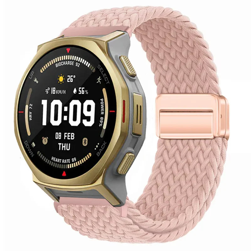 20mm 22mm Nylon Strap for Amazfit T-Rex3 Pro 48/44mm Helio Balance 2 Magnetic Buckle Bracelet Amazfit Active 2 Bip 6 5 Wristband