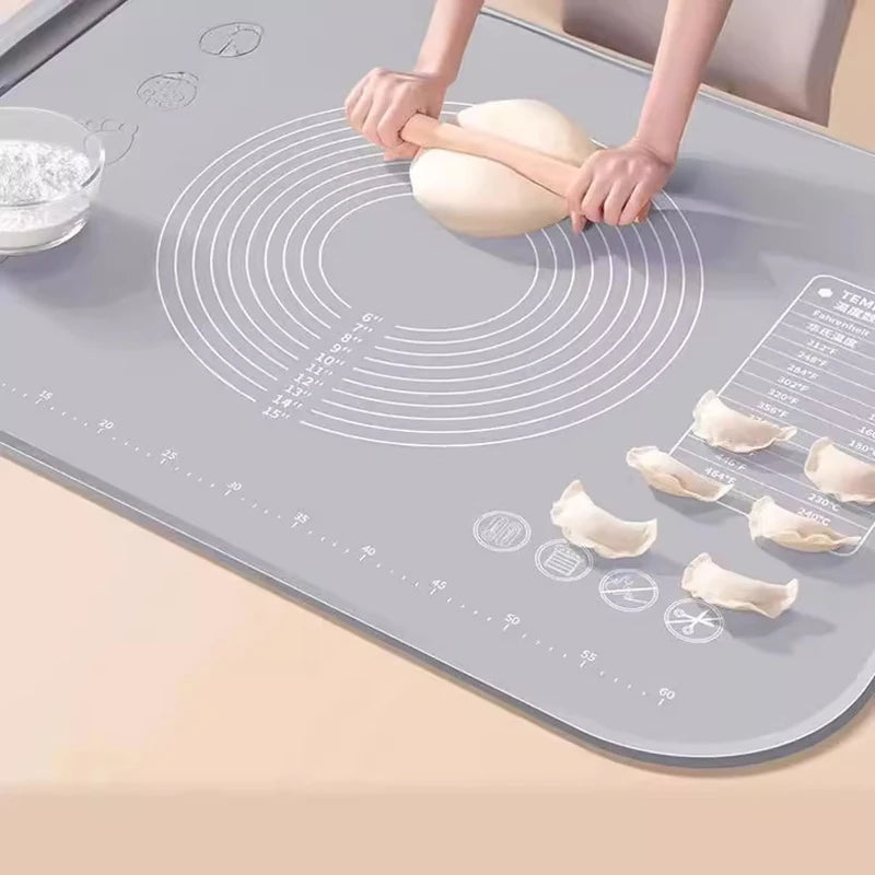 Kitchen Pastry Board Extra Thick Non-Slip Silicone Baking Mat Food Grade Rolling Dough Pastry Mat for Pizza Pasta Cookies