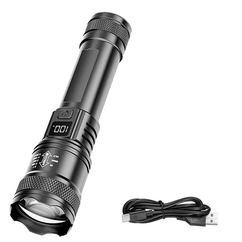 Ultra Bright P50 LED Flashlight Tactical EDC Zoomable Handheld Torch Emergency Spotlight  14500 18650 Battery