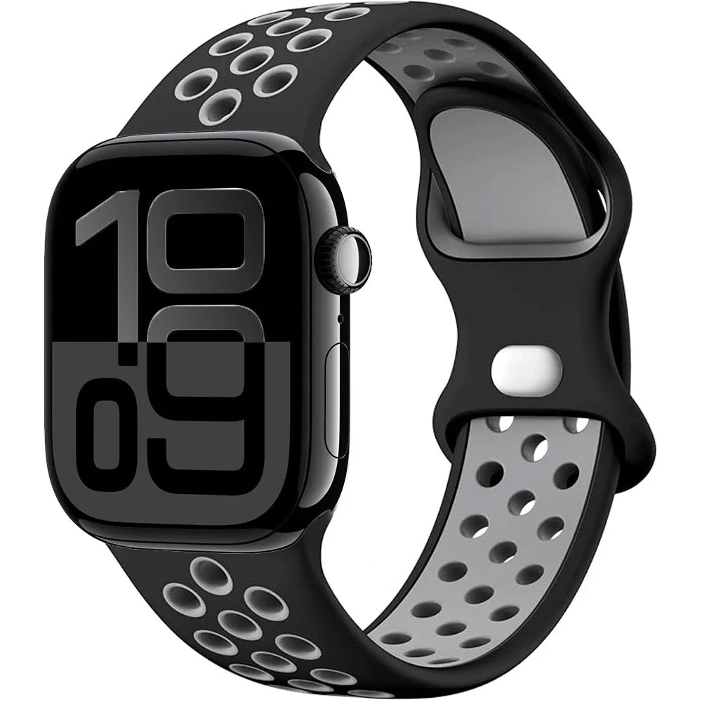 Silicone Strap For Apple Watch Ultra3 49mm 11 10 9 8 7 46mm 45mm 42mm 41mm Breathable Bracelet band iWatch 6 5 SE 44mm 41mm 40mm