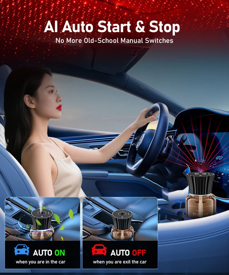 Smart Aromatherapy Diffuser AI Auto Sensing Timer Spray Quick Odor Removal Starry Night Light Long Lasting Fragrance Home Car