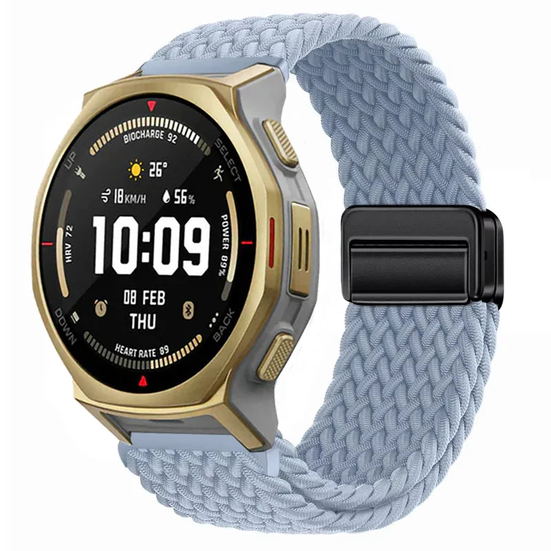 20mm 22mm Nylon Strap for Amazfit T-Rex3 Pro 48/44mm Helio Balance 2 Magnetic Buckle Bracelet Amazfit Active 2 Bip 6 5 Wristband