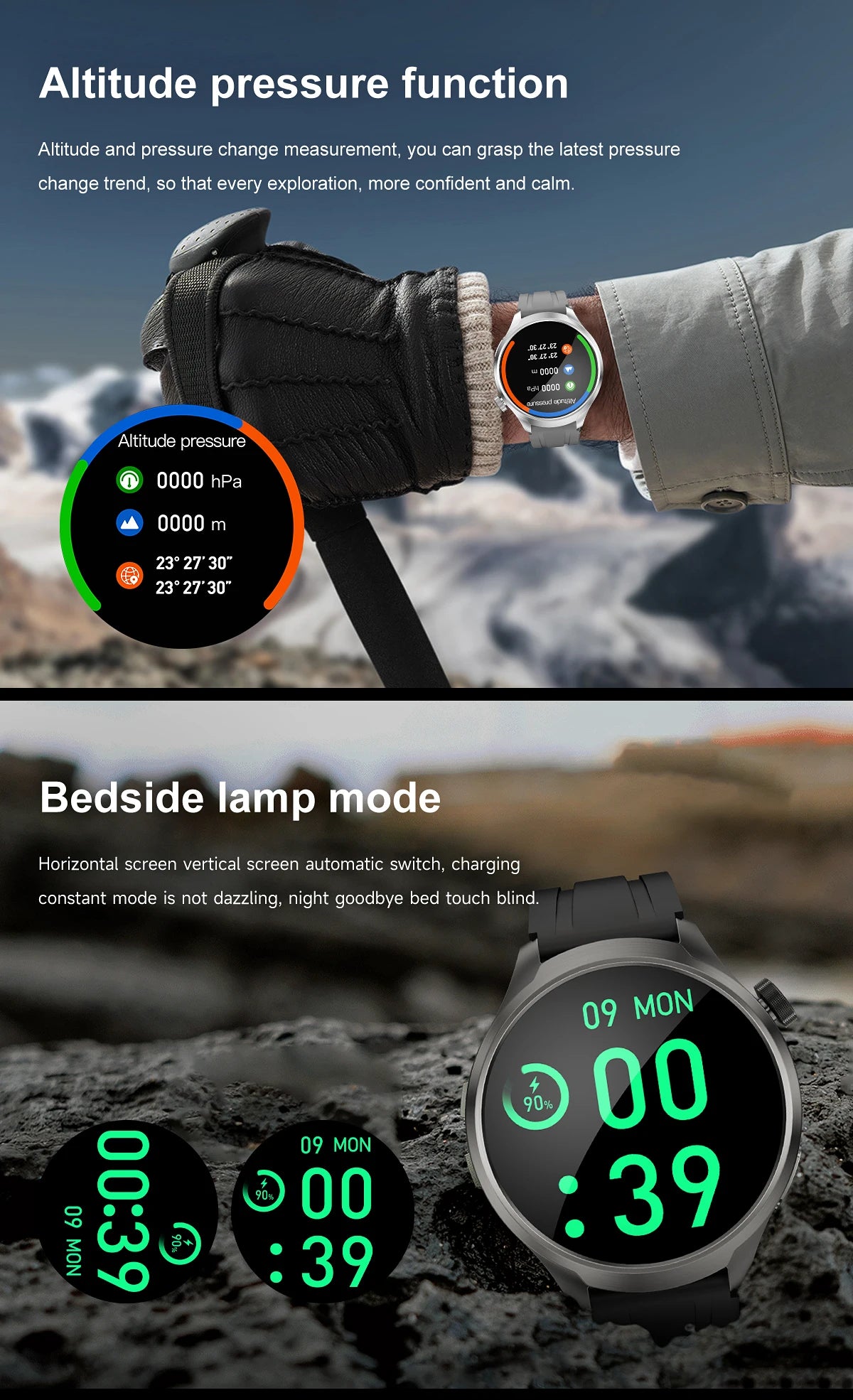 1.85-inch HD Sapphire Glass Smart Watch Men's GPS Movement Track NFC Bluetooth Call  Lingdong Island Health Detection Smartwatch