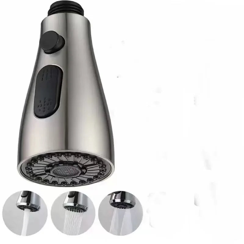 Kitchen Pull Out Faucet Sprayer Nozzle 3 Modes ABS Water Saving Bathroom Basin Sink Shower Spray Head For 1/2" Connection