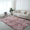 VIKAMA Tie-Dye Plush Carpet Living Room Decoration Soft Fluffy Home Mat Children's Room Baby Crawling Non-Slip Blanket