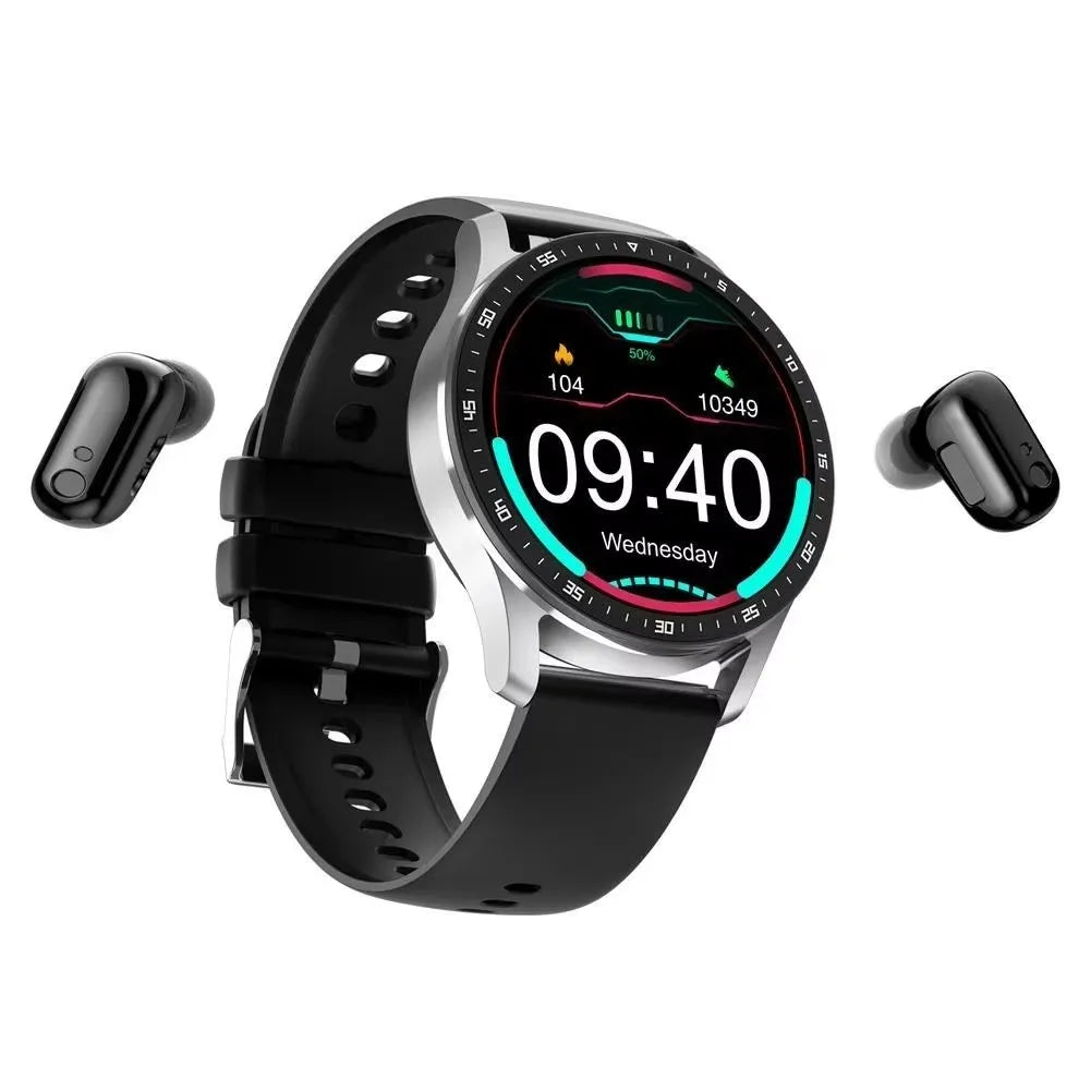 X10 2 in 1 Smart Watch With Earbuds Smartwatch TWS Bluetooth Earphone Heart Rate Blood Pressure Monitor Sport Watch Fitness Watc