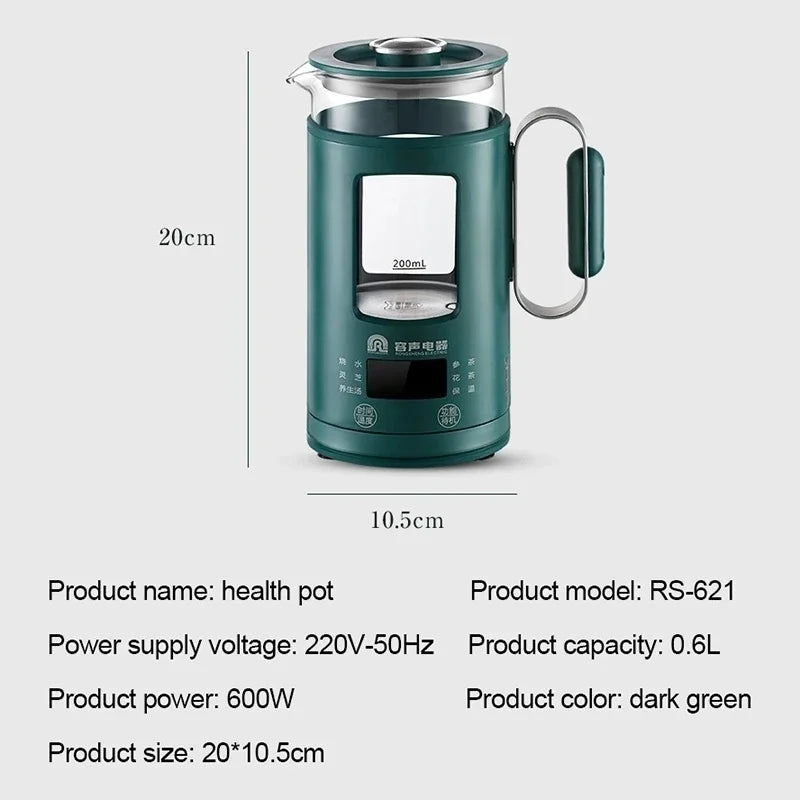 Health Pot Multifunction Electric Kettle With Temperature Control Water Boiler 600ml Mini Electric Kettle Smart Portable Tea Pot