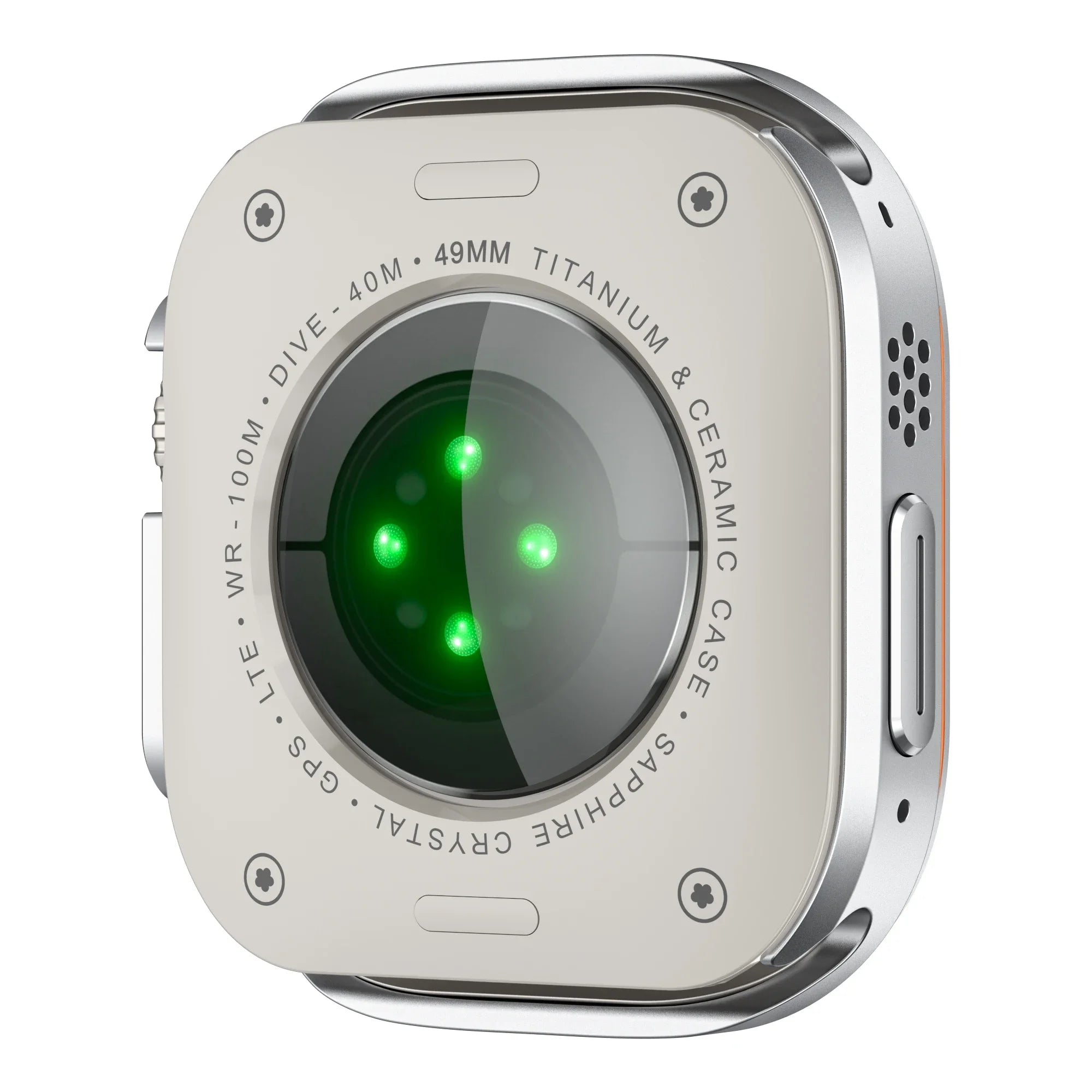 Halo Style Case for Apple Watch Ultra 2 3 49mm Metal Alloy Cover Hard Bumper for IWatch Ultra Full Protector Natural Black Color