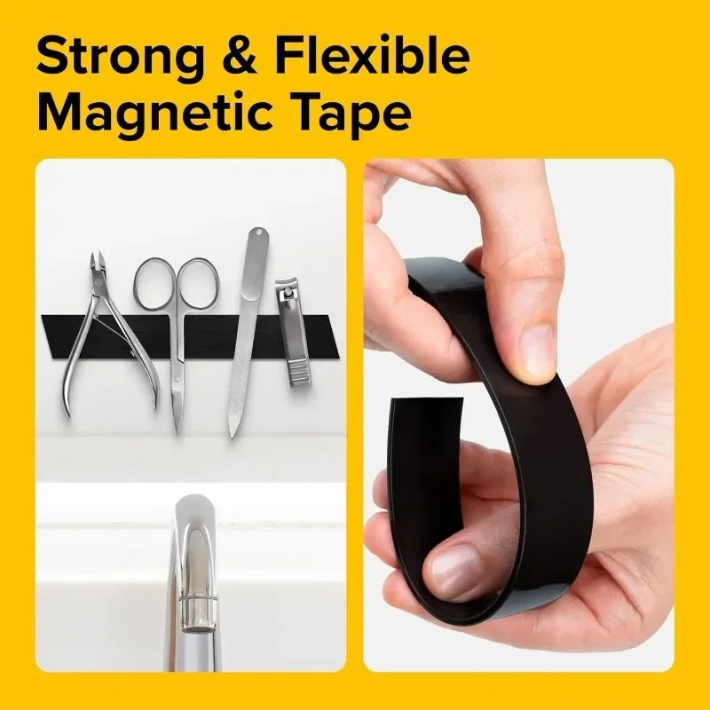 10/1m Strong Magnetic Tape Self Adhesive Magnetic Strips Flexible Tapes for Home Office DIY Photos Poster Fixed Rubber Magnets