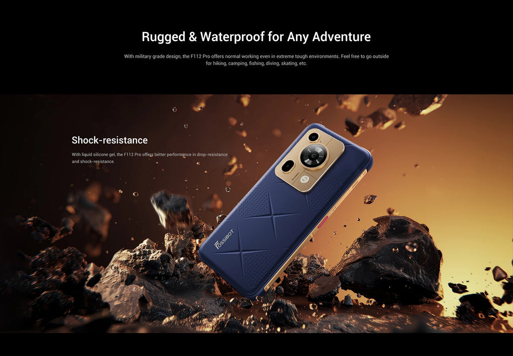 [World premiere] Fossibot F112 PRO 5G Rugged Smartphone 6.88" HD+ 7150mAh 24G(8+16)+256G Mobile Phone Android 14 50MP Cell Phone