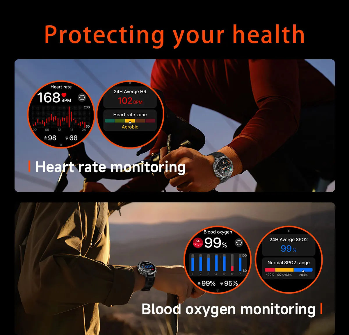 2026 Hot New 1400mAh Extra-Large Battery SmartWatch Men Military Outdoor SOS Flashlight  Waterproof Heart Rate Sports Smartwatch