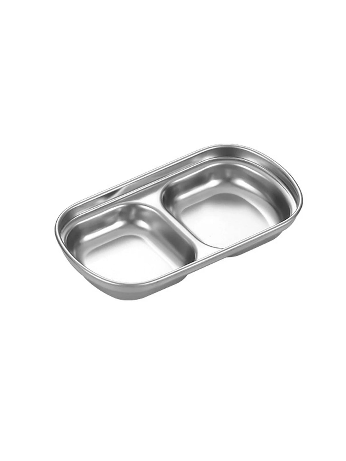 1/4 Pcs Stainless Steel Divided Seasoning Sauce Dip Bowl, 1/2/3/4 Compartment Korean Ketchup Sauce Bowl, Vinegar Soy Spice Condiment Tray for Home Restaurant