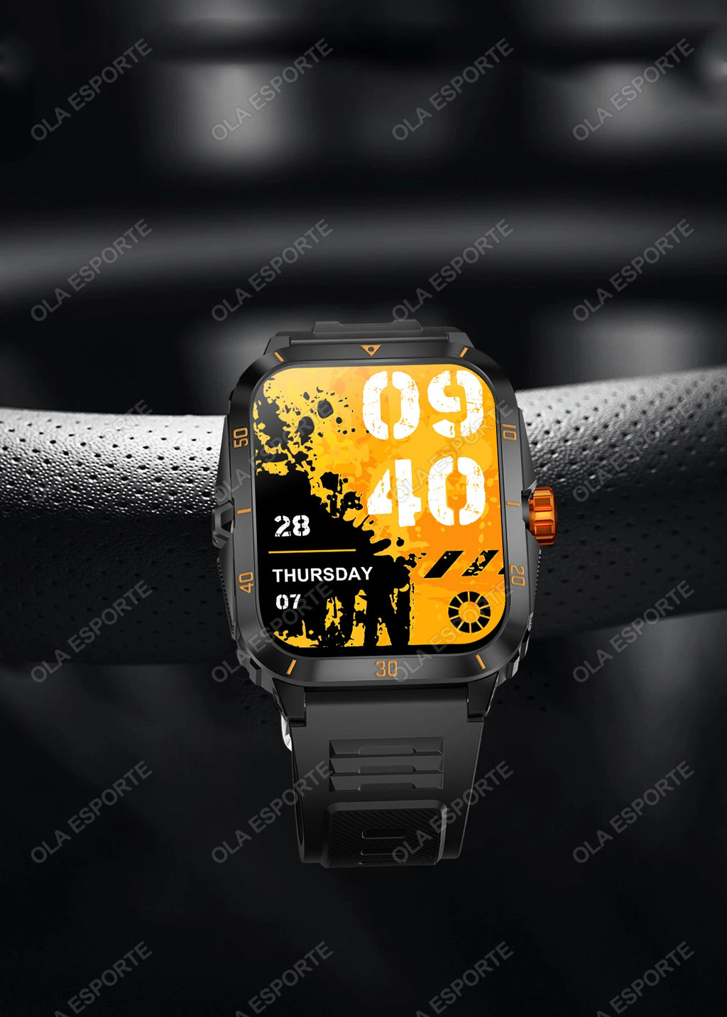 2025 Outdoor Military Watch 1.96" Smartwatch Men Bluetooth Calls Health Monitoring Smart Watch Sport Fitness Watches For Android