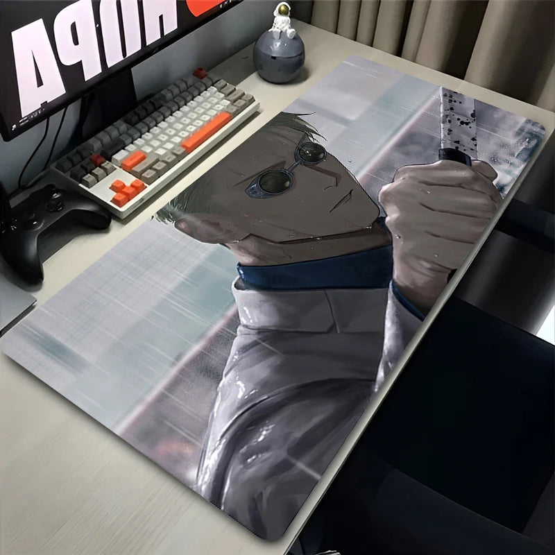 PC Cool Nanami Kento Gamer Cabinet Mouse Pads Japan Anime J-jujutsu K-kaisen Mousepad Laptop Non Slip Keyboard Rug XXL Desk Mat