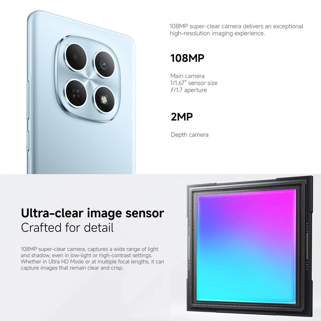 Xiaomi Redmi Note 15 4G 8+256GB Global Version MediaTek Helio G100-Ultra 120Hz 6.77 '' AMOLED Display 108MP Camera 6000mAh 33W