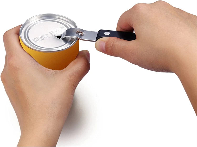 LMETJMA Can Punch Bottle Opener Manual Stainless Steel Can Beer Bottle Opener Small Bottle Opener Can Tapper for Camping JT177