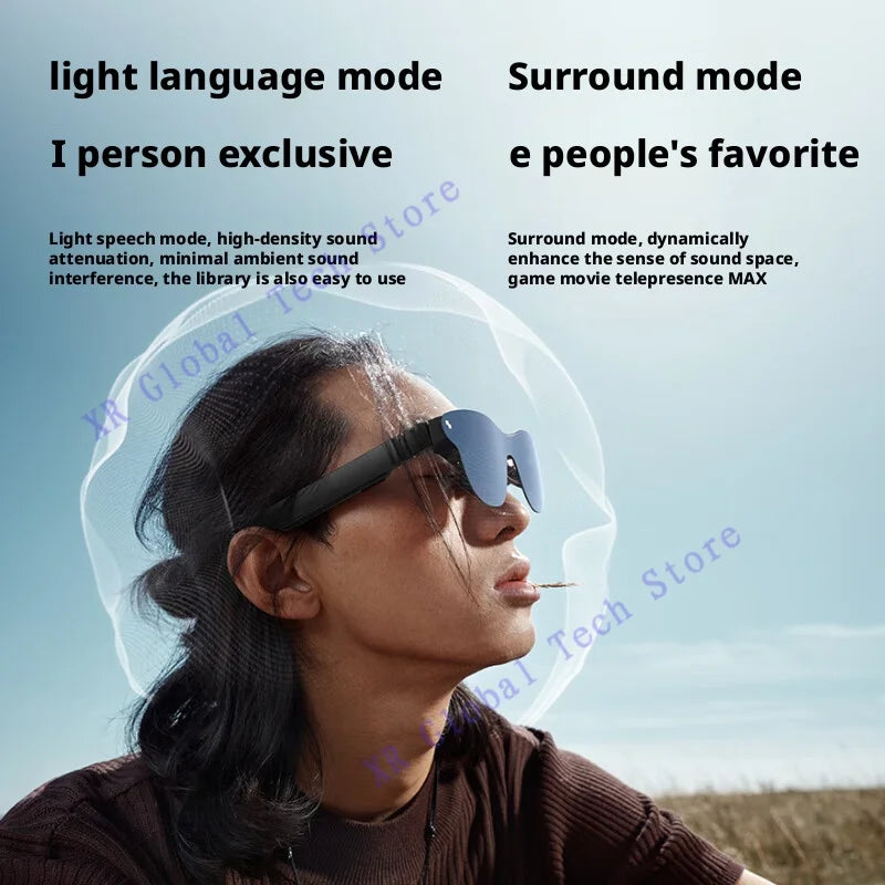 RayNeo Air 4 Pro smart AR glasses,Supports HDR10, 3840Hz, 4 speakers, 1200 nits,Micro-OLED dual-layer screen, clearer