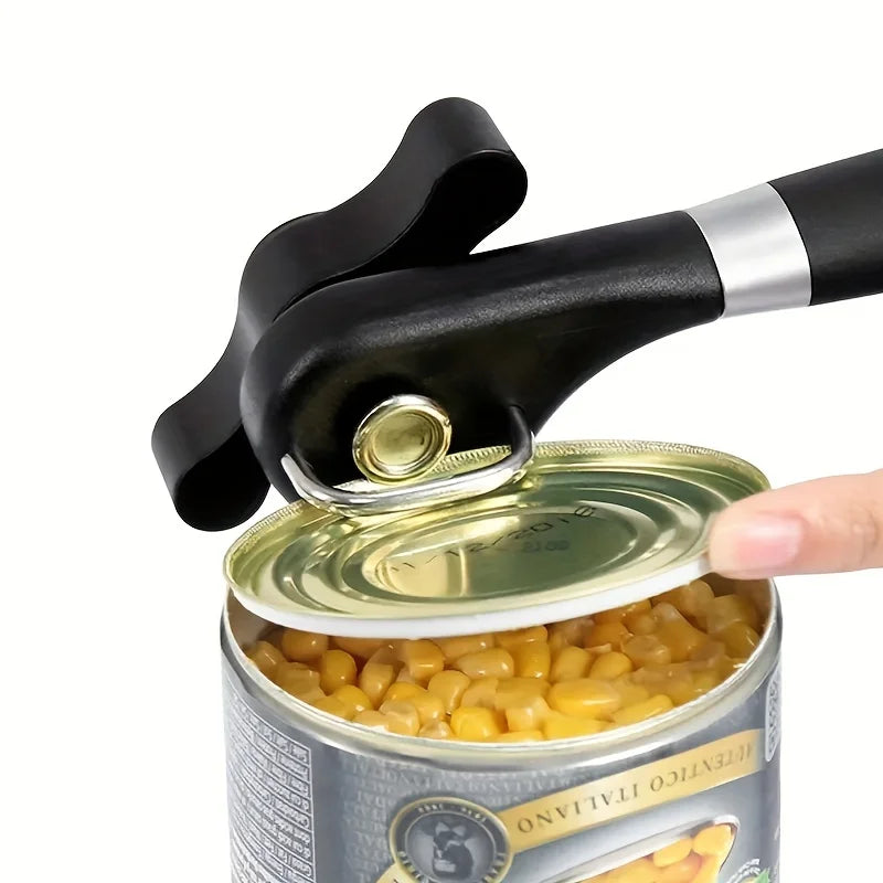 Plastic Hand-actuated Can Opener Safety Kitchen Tools Easy Grip Side Cut Manual Opener for Cans' Lid Kitchen Gadgets