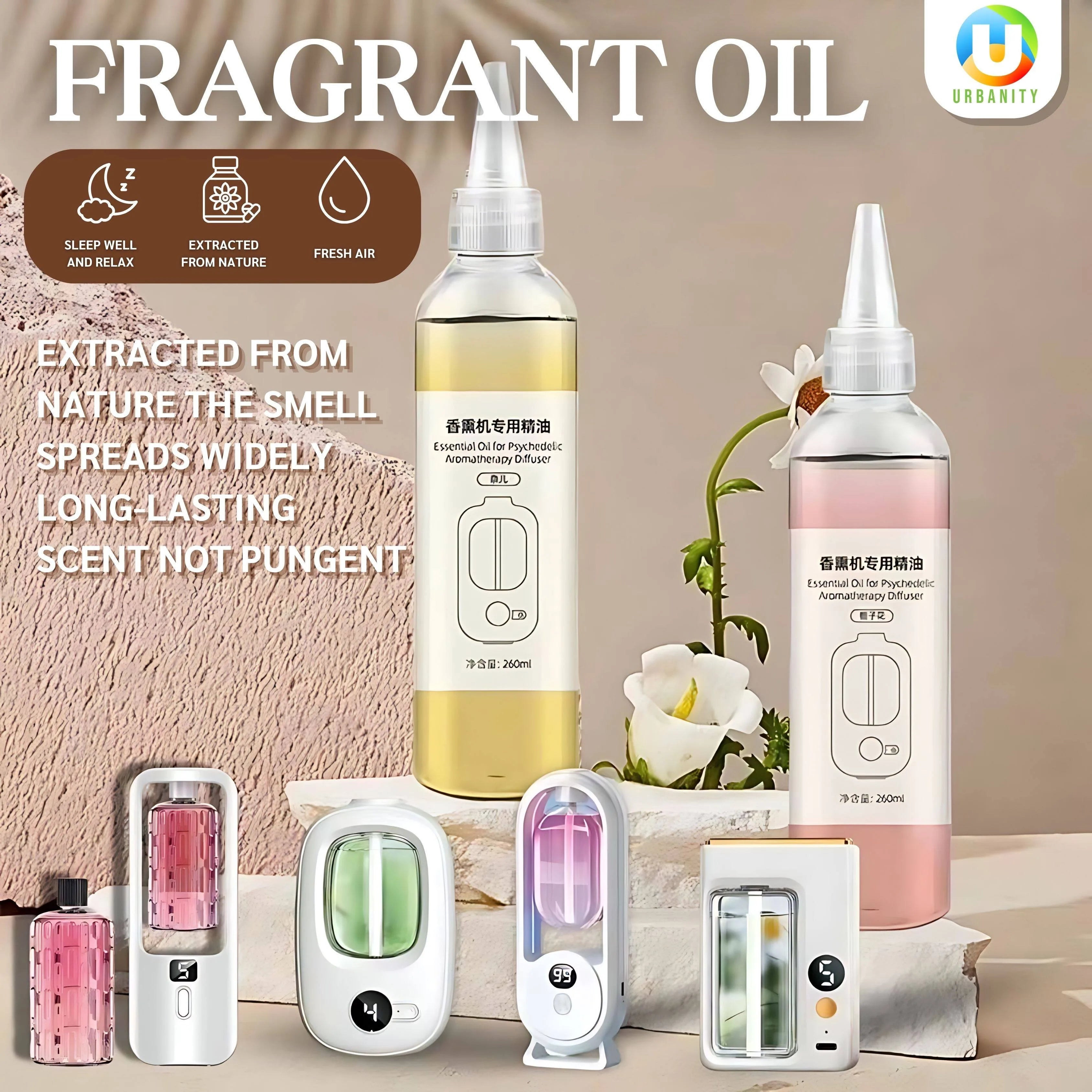 260ML Essential Oil Supplement For Aromatherapy Diffuser Hilton/Shangri-la/Lavender/Blue Wind Chimes Oil Fragrant Oil Nature Oil